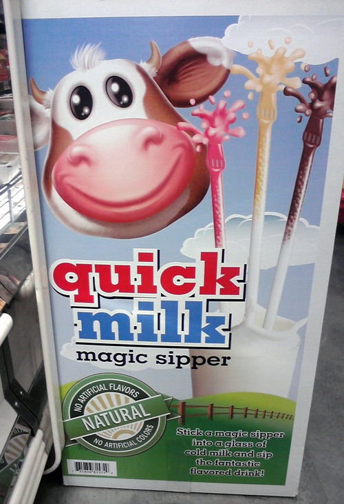 quick milk magic sipper!!!, magic flavoured straws :)